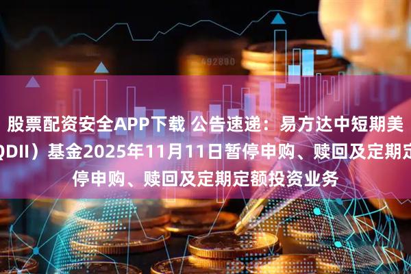 股票配资安全APP下载 公告速递：易方达中短期美元债债券（QDII）基金2025年11月11日暂停申购、赎回及定期定额投资业务